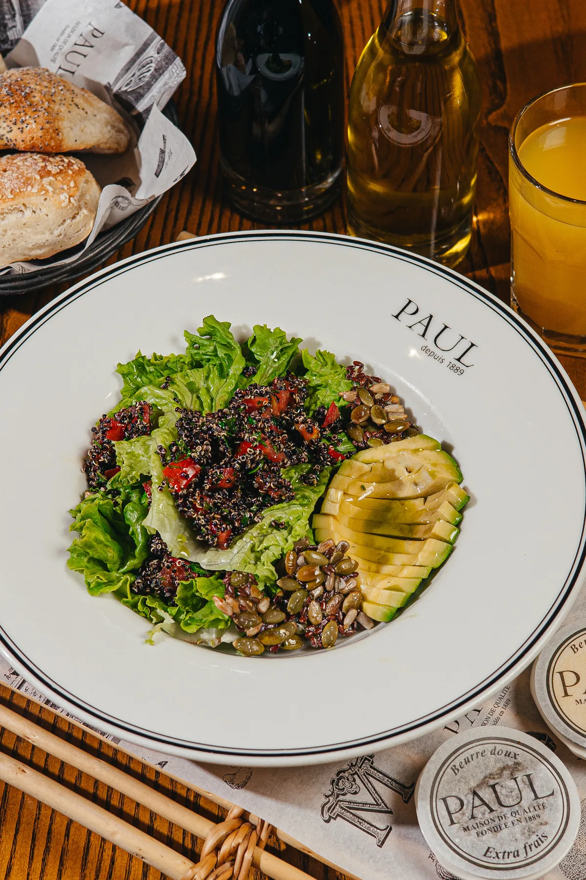 Black Quinoa Salad with Multiseed Cracker