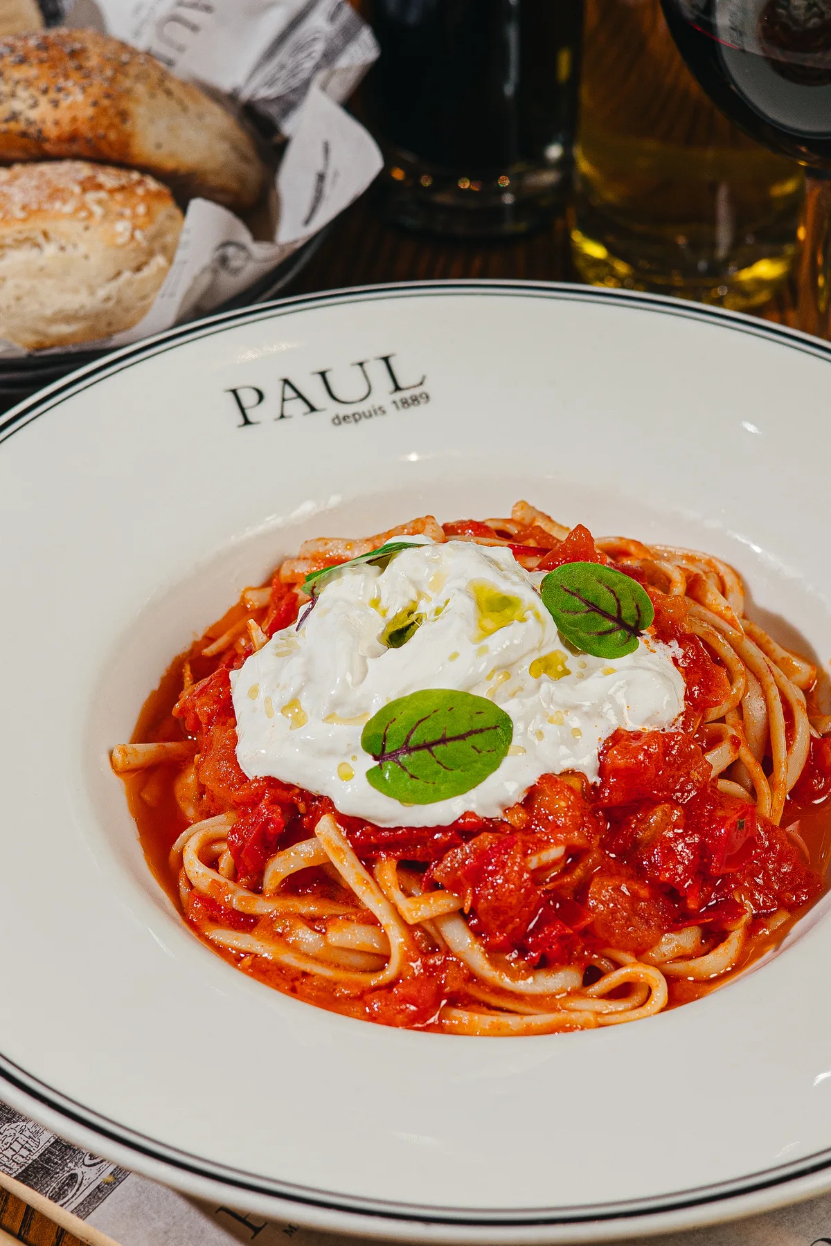 Strachiatella and Tomato Pasta