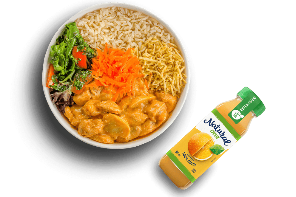 Strogonoff Integral Com Suco Laranja