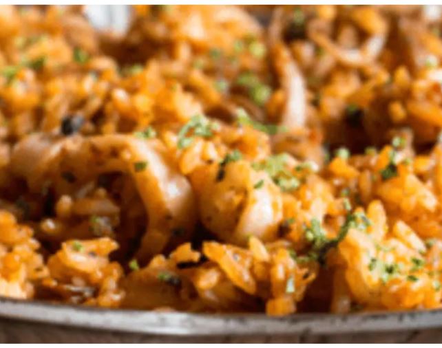 ARROZ DE FRUTOS DO MAR COM PEIXE FRITO P/1