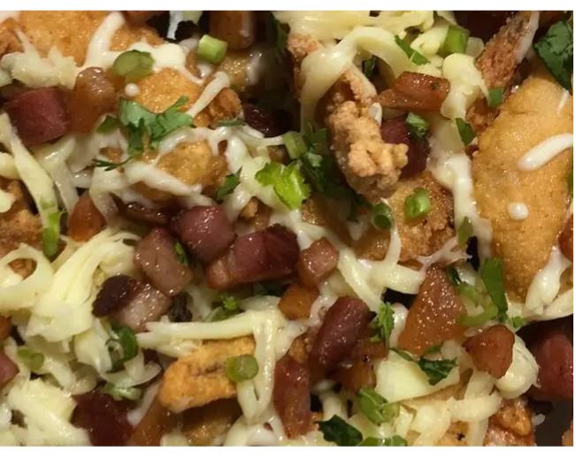 CAMARÃO A MILANESA COM QUEIJO E BACON P/2
