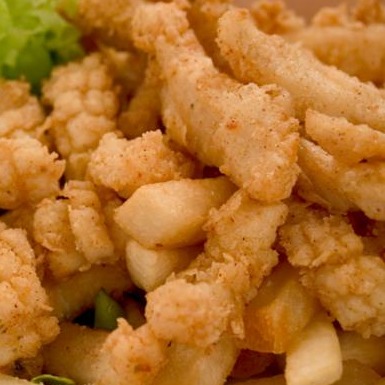 Porção gurjão de peixe