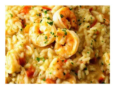 RISOTO DE CAMARÃO C/ PEIXE FRITO P/2