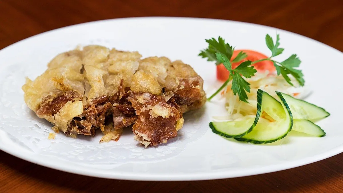 52. Innbakt and med Sursøt Saus