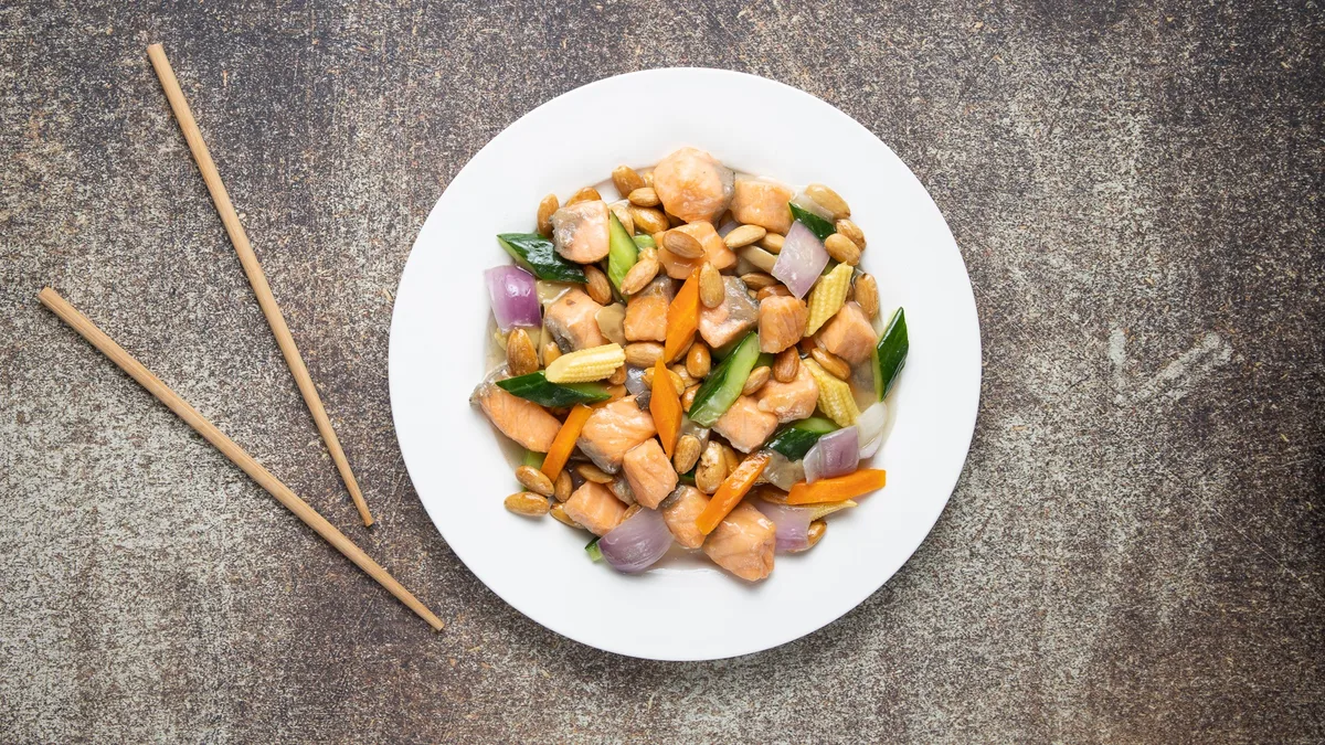 A9. Salmon with Almonds