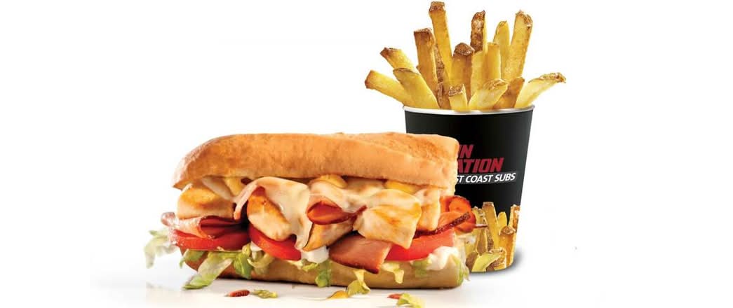 Chicken Cordon Bleu Sub and Small Fresh Cut Fries Penn Pair