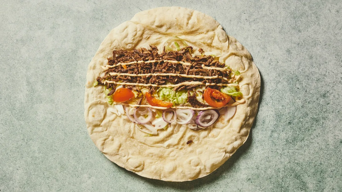 Dürum kebab menu