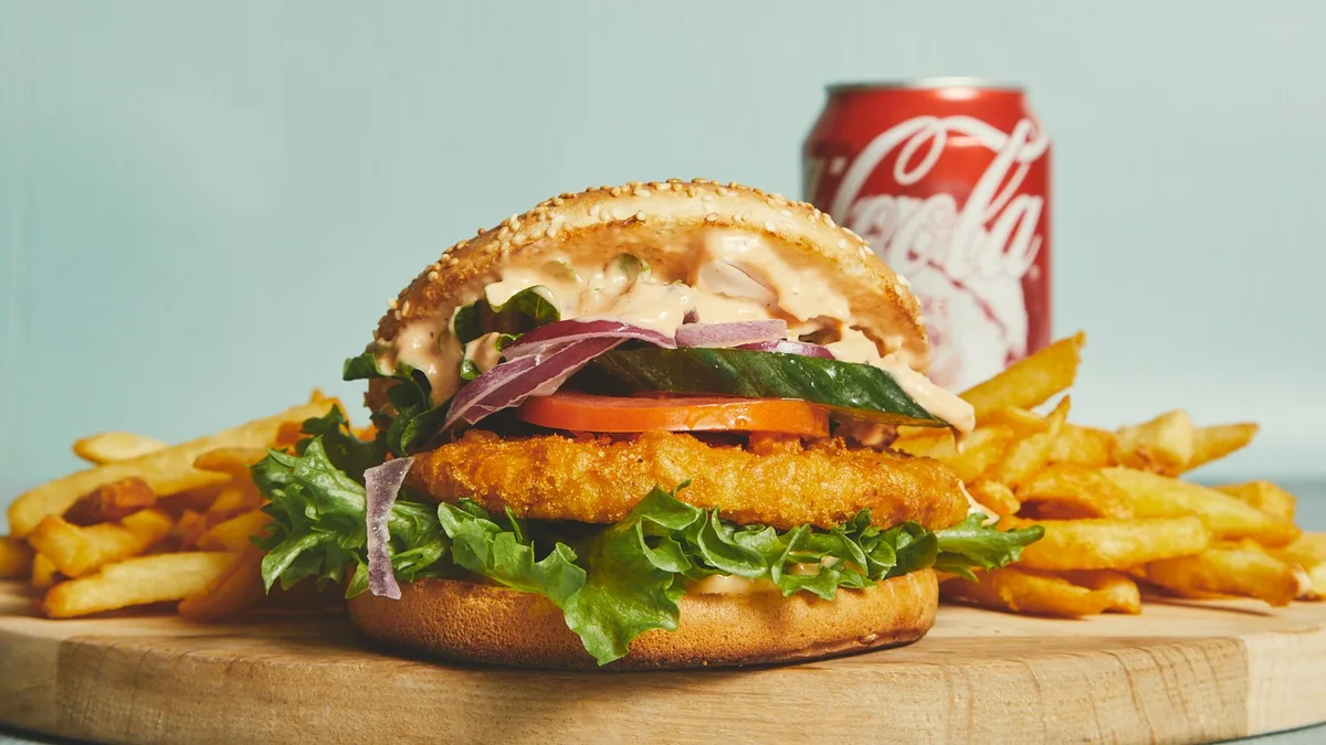 Kyllingeburger menu