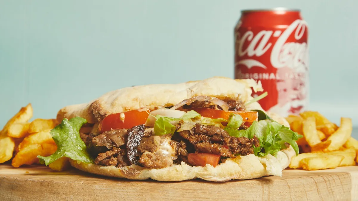 Pita kebab menu