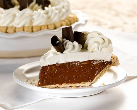 Chocolate French Silk Pie, slice
