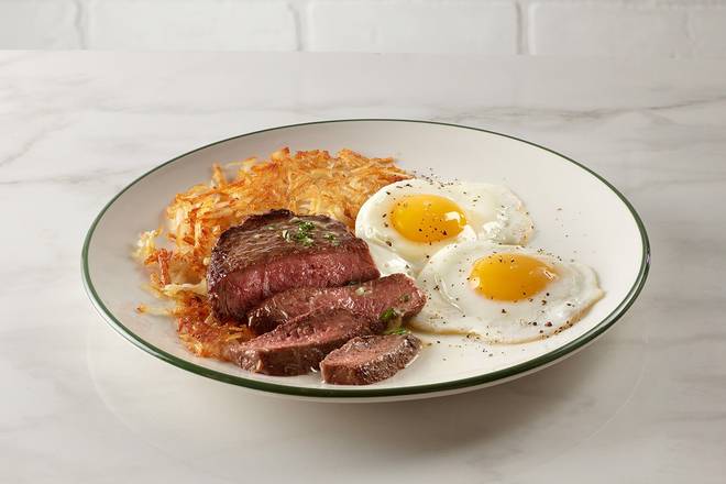 Top Sirloin Steak and Eggs