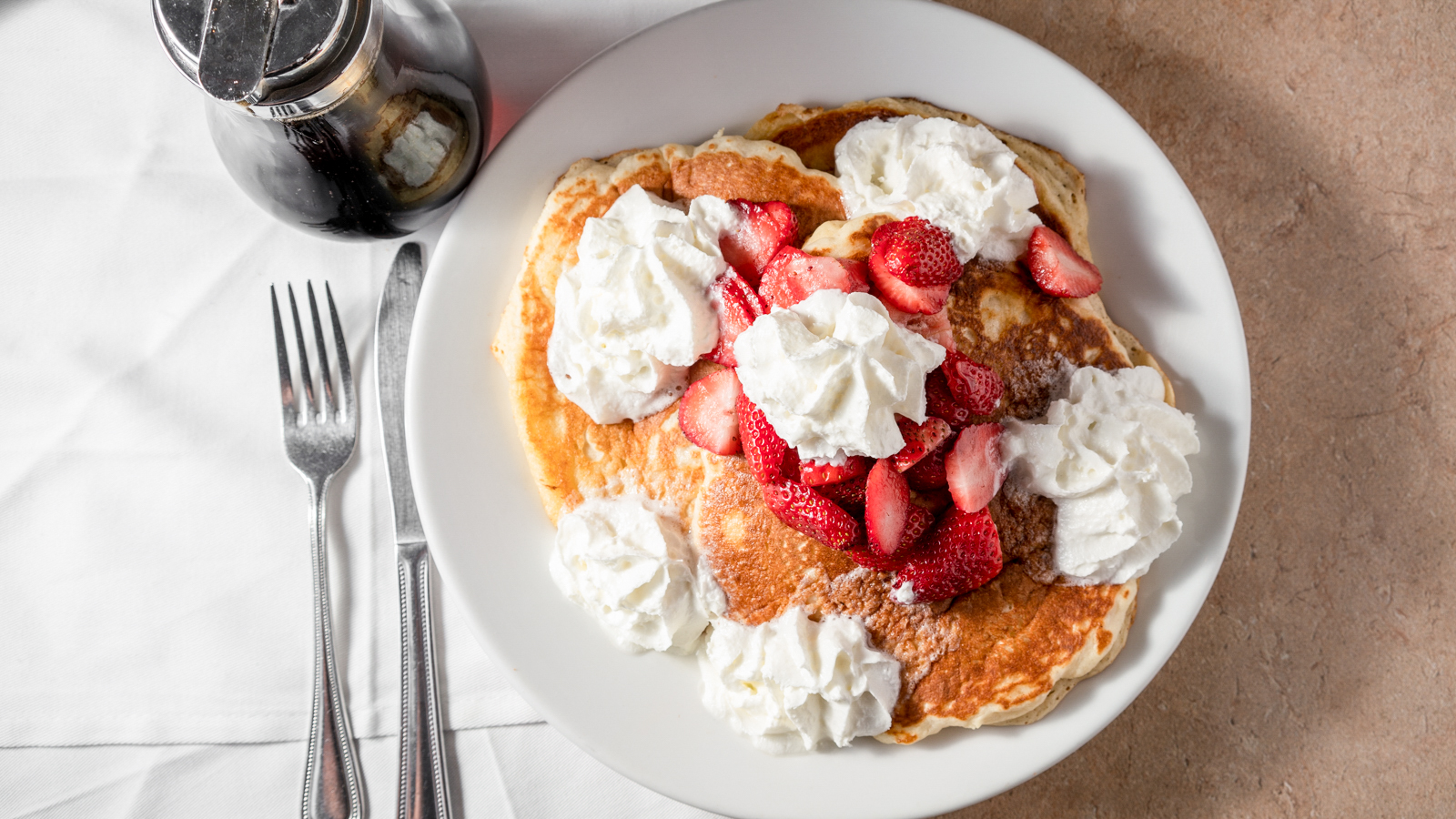 Buttermilk Pancakes with Blueberry, Strawberry, Chocolate Chip or Banana