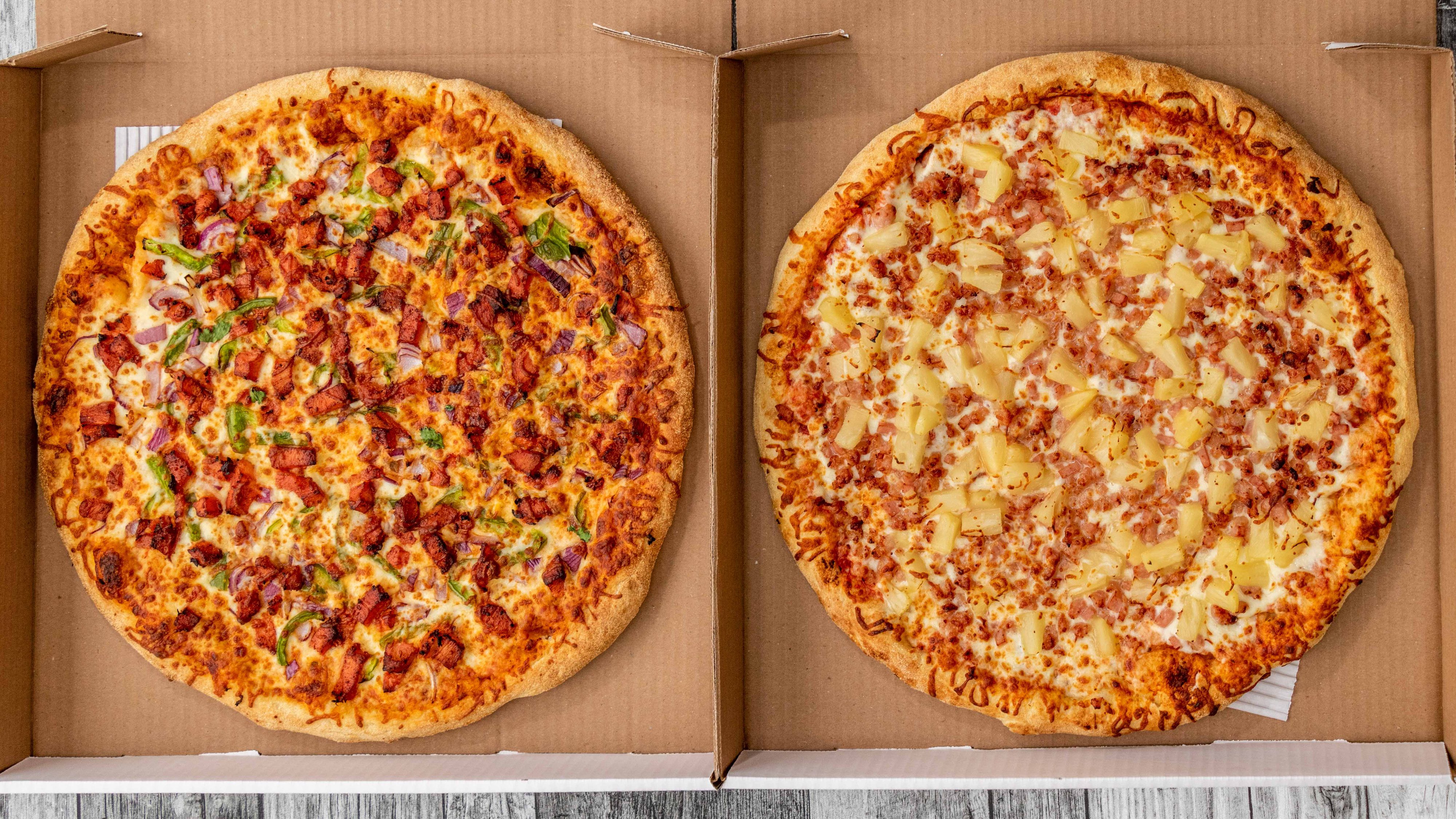 2 Large Pizzas 3-Topping Each