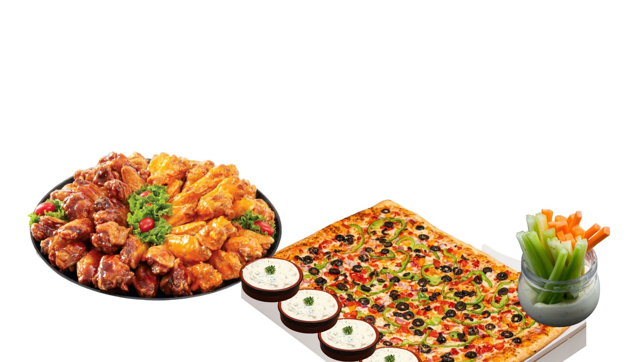 Combo #5 (24 Slices Pizza and 4 Lb Wings)