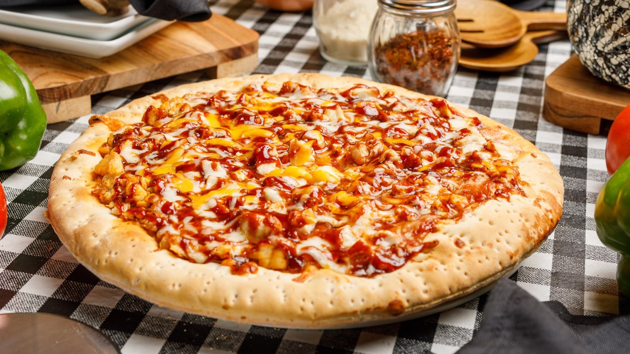 Chicken Pizza - BBQ and or Buffalo Sauce  (Large)