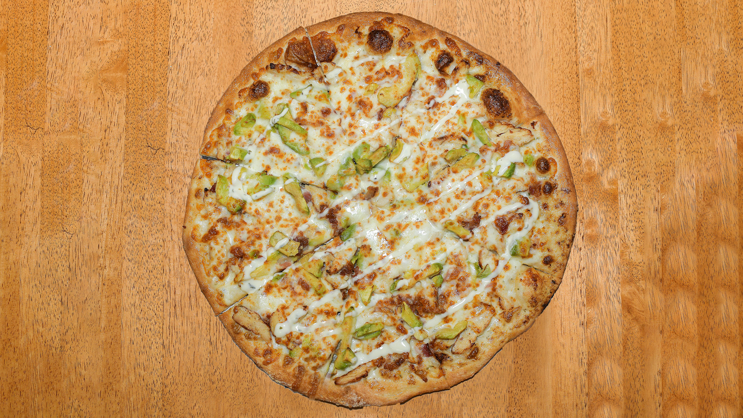 Chicken Avocado Bacon Pizza