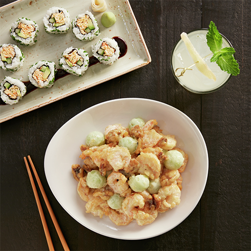Shrimp With Candied Walnuts