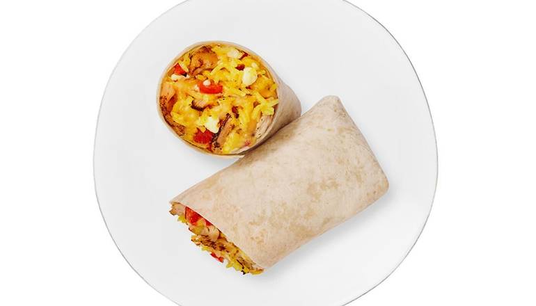 Roasted Chicken and Golden Rice Burrito