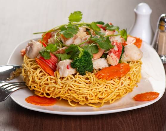 Crispy Egg Noodle Shrimp - Mi Xao Gion Tom