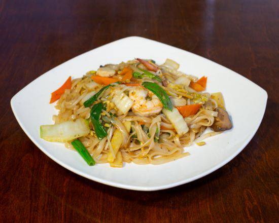 Grilled Shrimp on Angel Hair Noodles