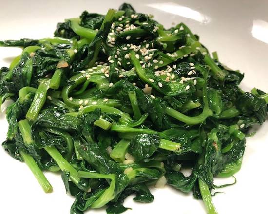 Snow Pea Tips with Garlic