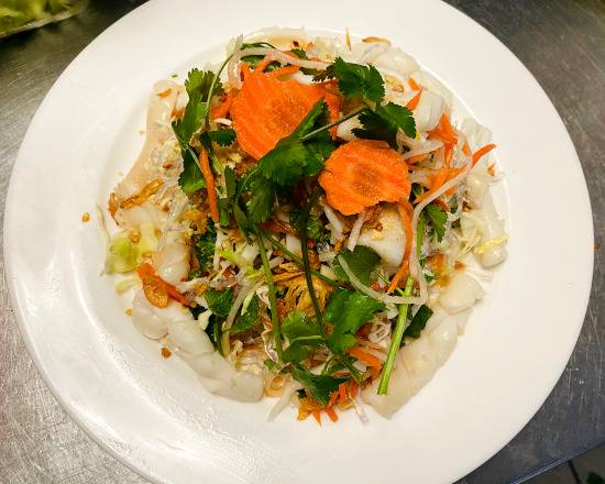 2 Crystal Salad: Clear Seaweed Noodle, Lettuce, Cabbage, Shrimp, Squid, Carrot, Cucumber