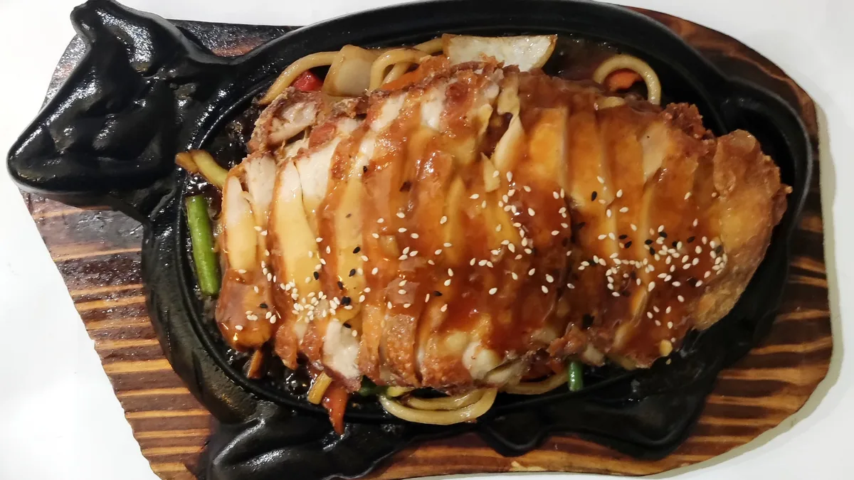 Hot Crunchy Chicken Teriyaki Udon
