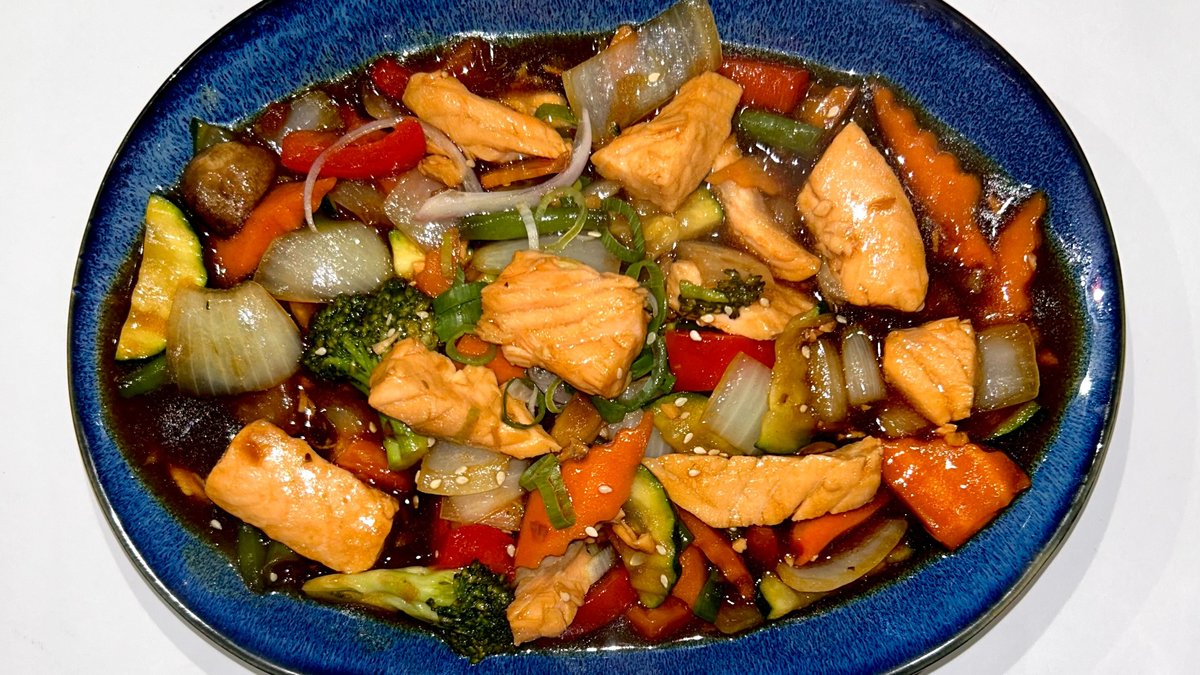 Losos so zeleninou a Teriyaki omáčkou XXL  😋
