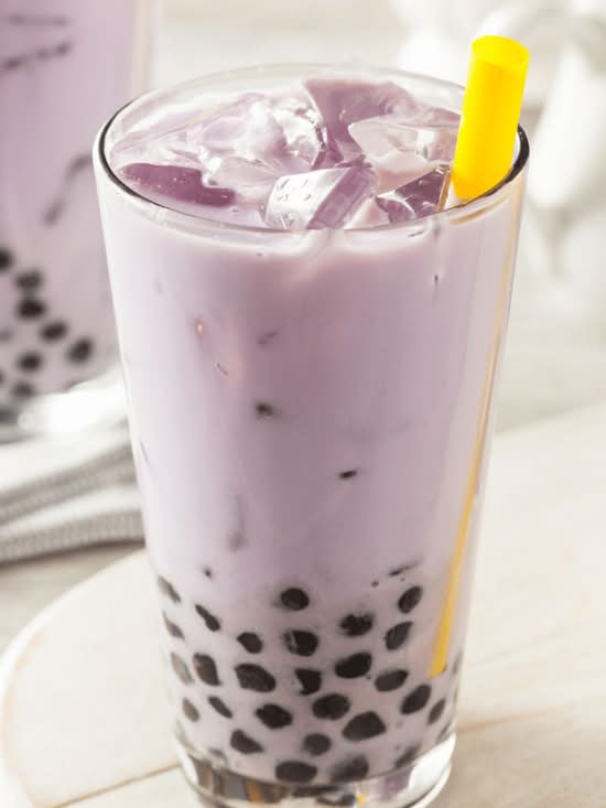 Taro milk tea w boba
