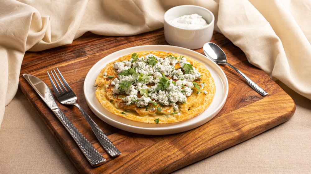 Baked Cottage cheese and herbs