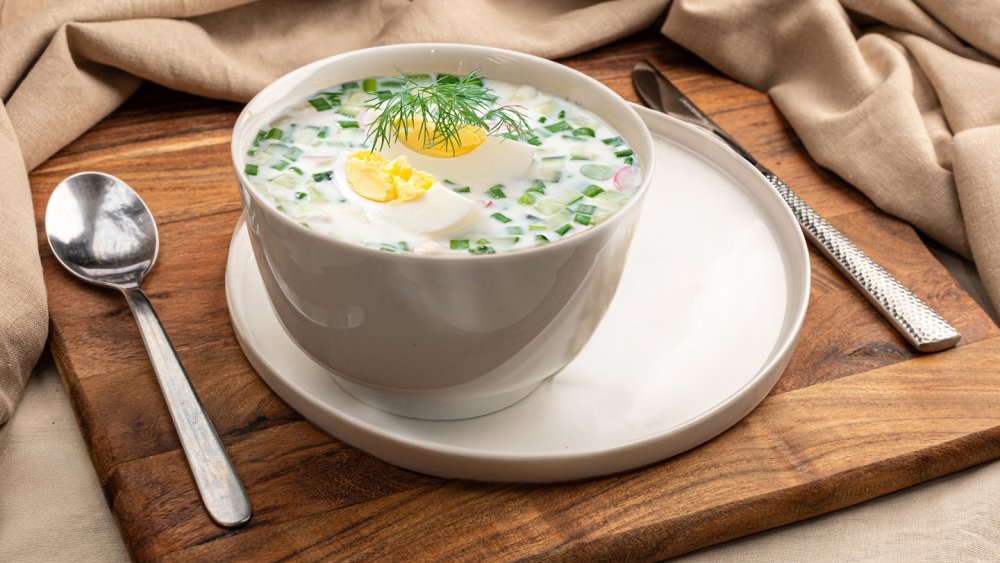 Okroshka with kefir
