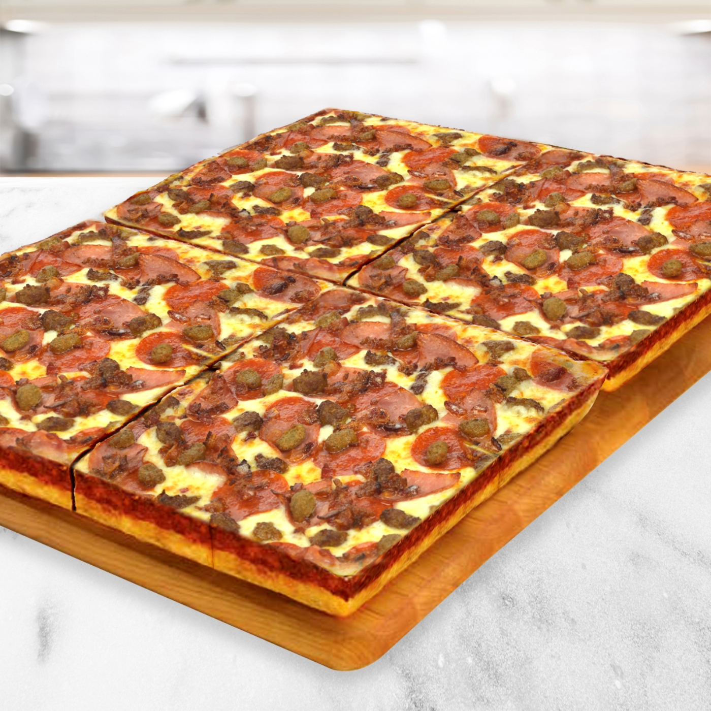 Giant Deep Dish Piara Meat Lovers Pizza