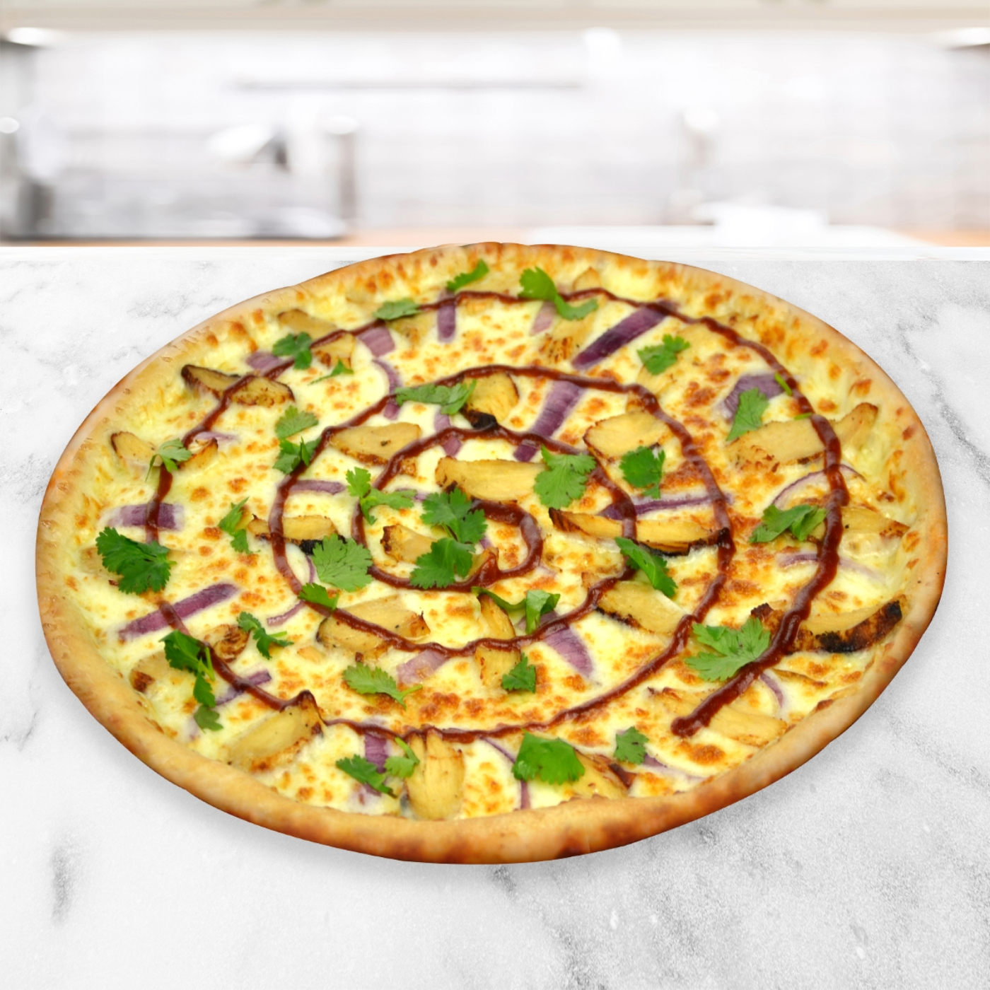 Large Thin Crust BBQ Chicken Pizza