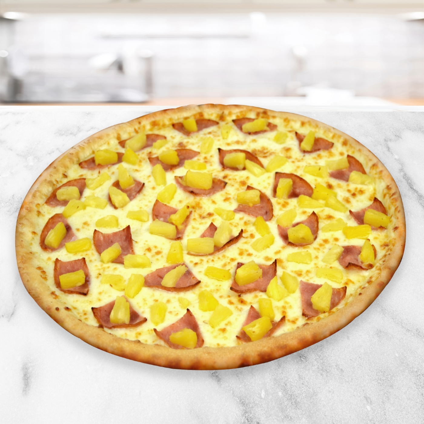 Large Thin Crust Hawaiian Pizza