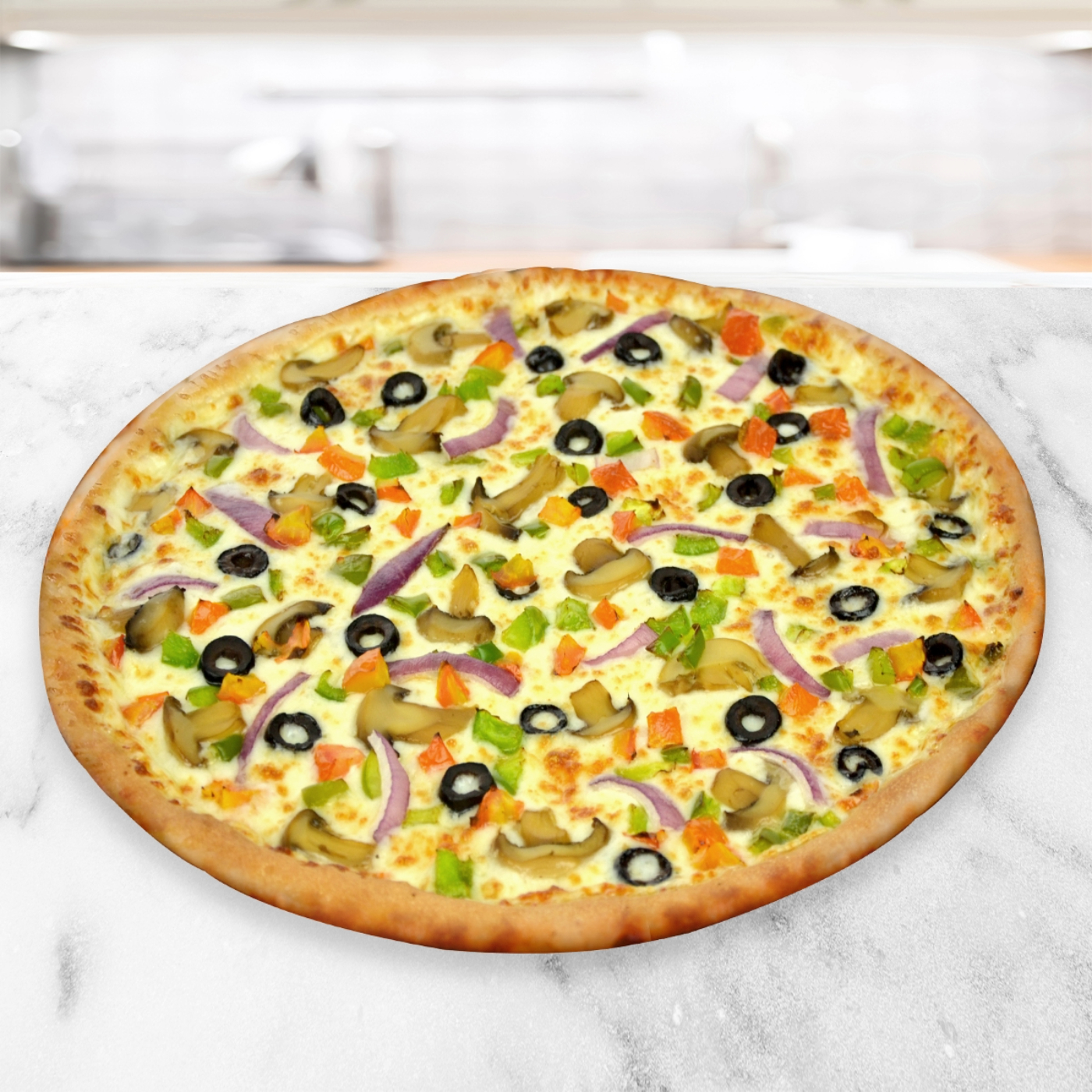 Large Thin Crust Veggie Pizza