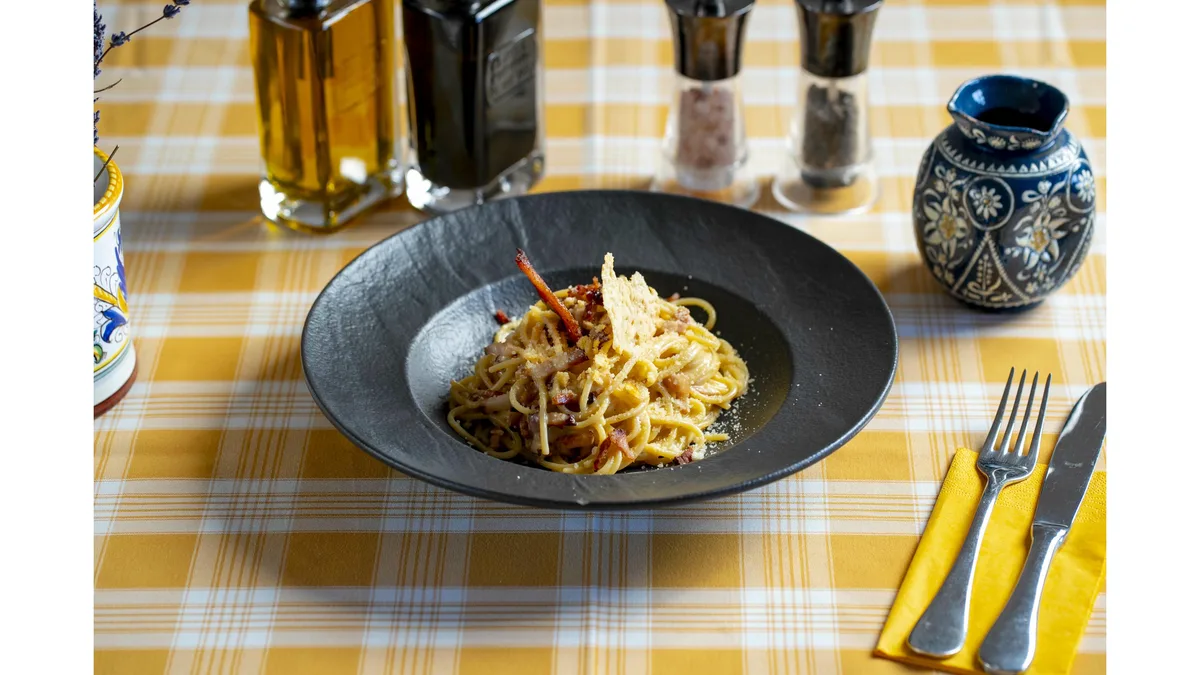 Spaghetti Carbonara con pancetta