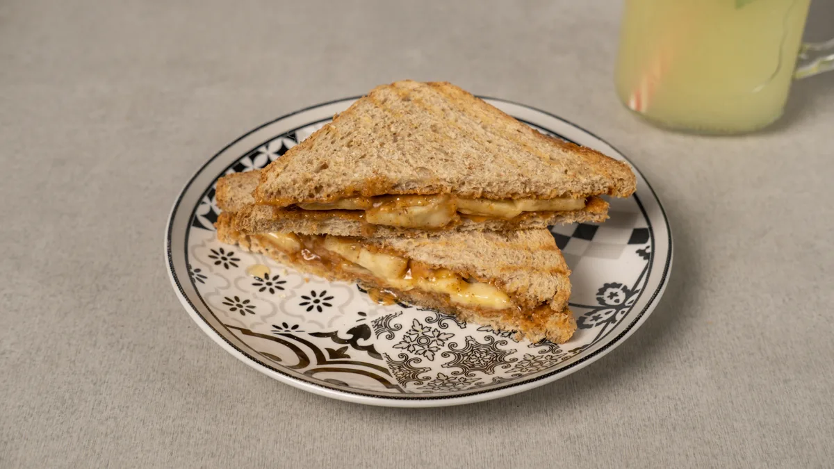 Hot Banana Peanut Butter Toast