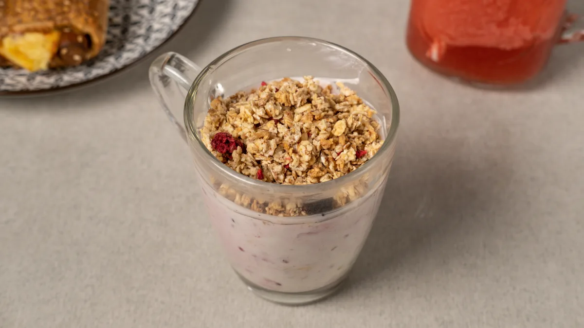 Red Berries Yogurt with Bio Granola