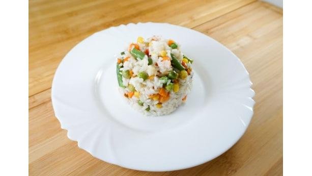 Orez cu legume si parmezan
