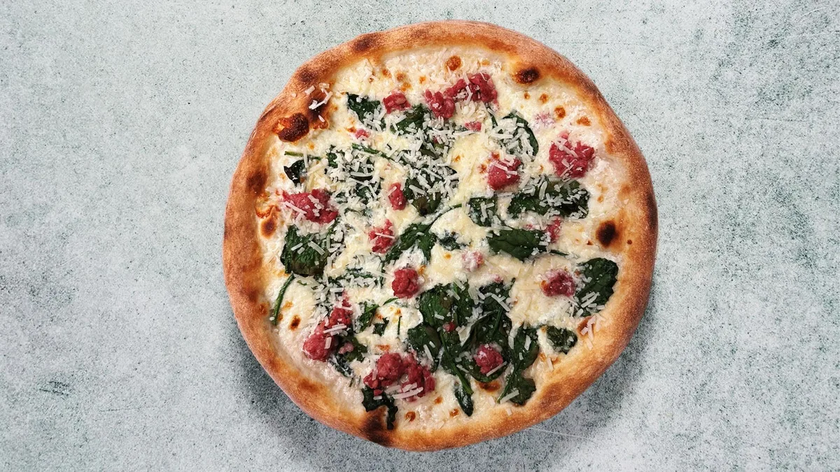 Pizza Salsiccia e Spinaci