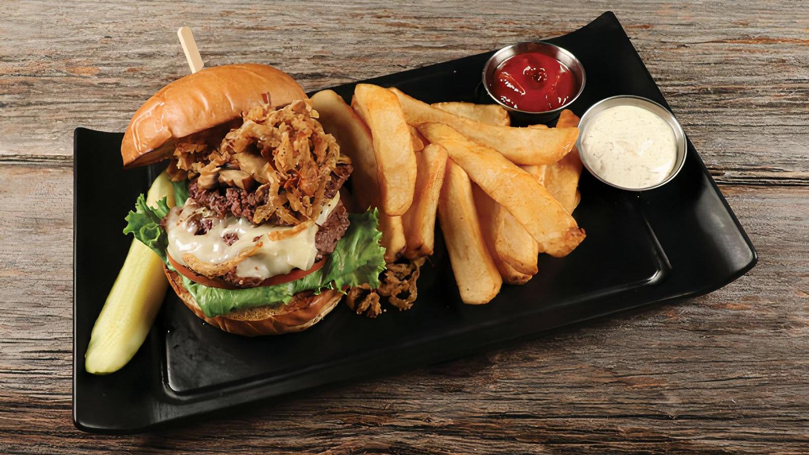 Mushroom Swiss Burger