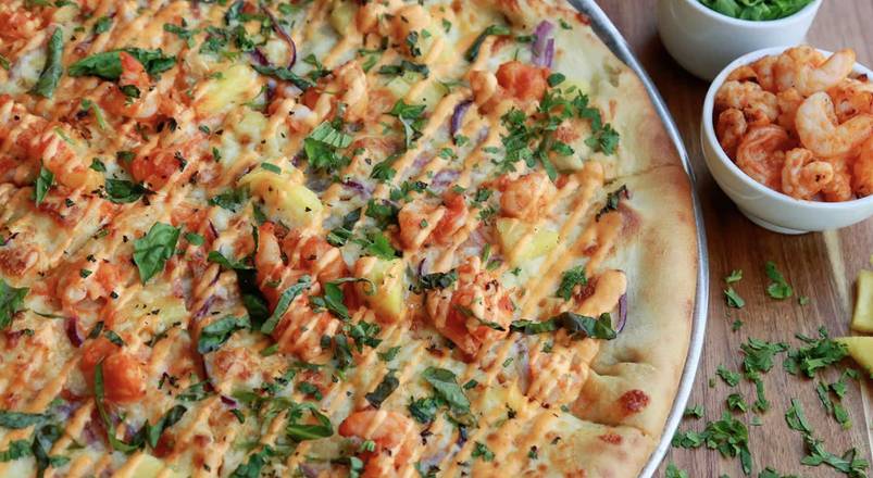 Cauli Sriracha Shrimp Pie
