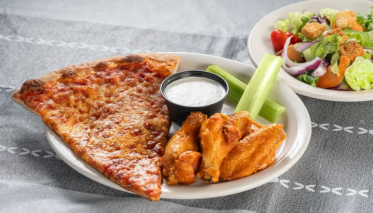 5 Wings and Cheese Slice