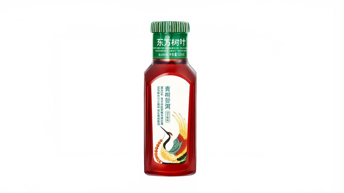 DONG FANG SHU YE SPRING ORIENTAL ORANGE RIPENED LEAF-PU'ER TEA  (500ML) 东方树叶青柑普洱茶