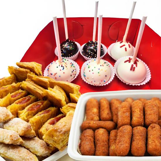 25 Pastelitos, 25 Croquetas, 6-Pack Cakepops