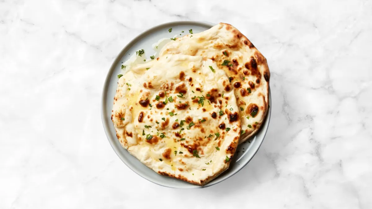 Hvidløgs naan brød