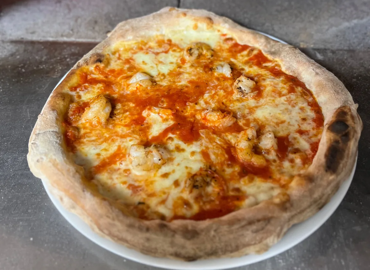 Gamberoni pizza