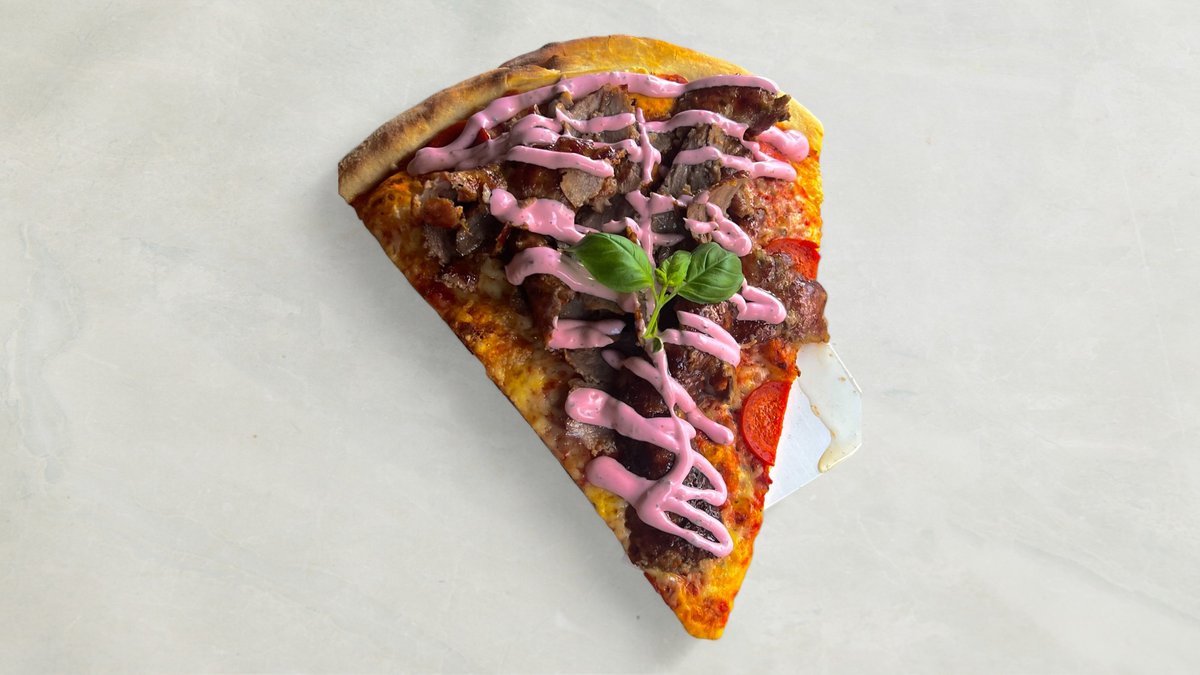 Kebab og pepperoni slice
