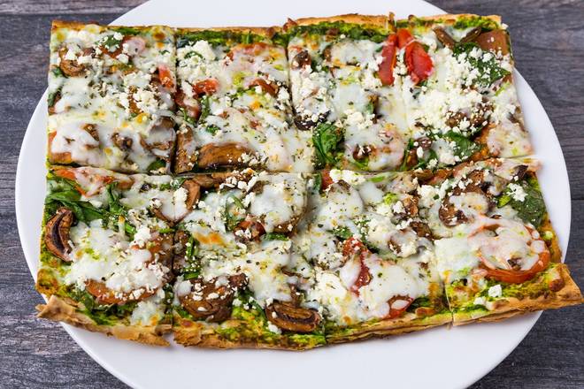 Spinach and Pesto Lavash Pizza