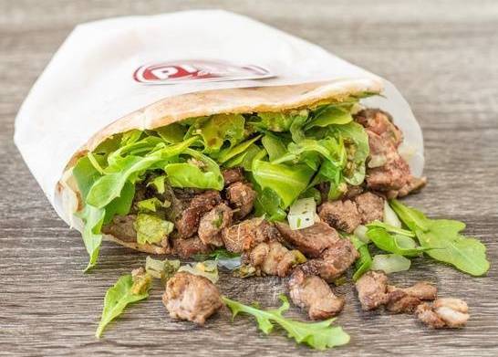 Beef with onion pita